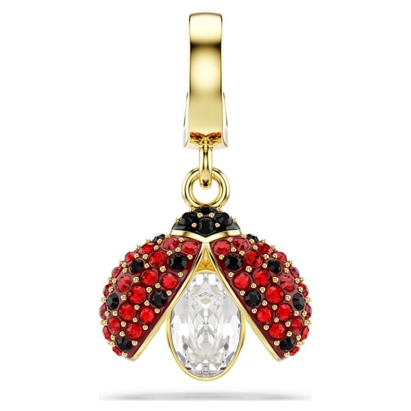 Swarovski smykke Idyllia charm Mixed cuts, Ladybug, Red, Gold-tone plated - 5743138